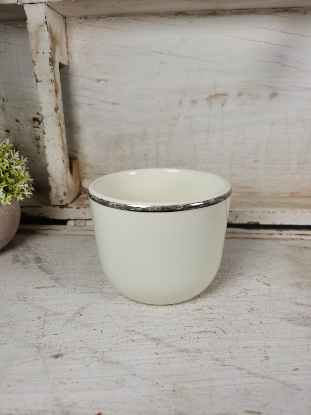 Vintage 50s Ballerina Platinum Small Mixing Bowl - Handeless Mug - Mid Century
